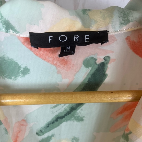 FORE Watercolor print dress button front medium - Picture 7 of 11